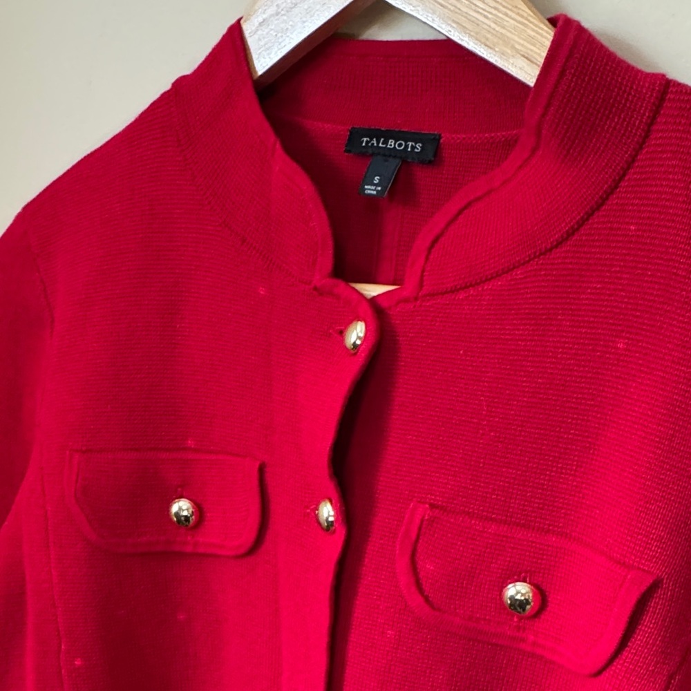 Talbots Button-Front Knit Jacket - image 3